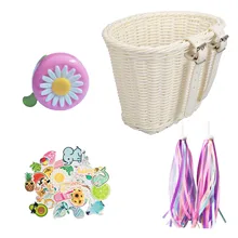 Bike Basket Kids Bike Basket Woven Bicycle Basket Girls Bicycle Basket Waterproof Woven Children's Bicycle Basket Children's Bic