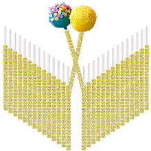 Bling Candy Apples Sticks 30Pcs Bling Candy Sticks With Rhinestones Diamond Mesh Wrap Bling Stick For Apples Rhinestone Paper