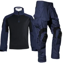 Blue G3 Military Tactical Trousers CP Camouflage Multicam Cargo Knee Pads PantS Work Clothing Combat Uniform Airsoft Army Shirts