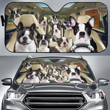 Boston Terrier Personalized Car Sun Shade Camping Car Accessories Gift Decor Custom Car Gift For Him Gift For Dad Gift Accessori