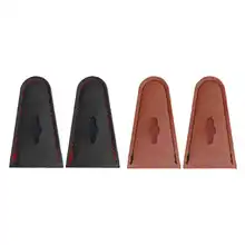 Bow Tip Guard Easy To Install Leather Portable Wear Resistant Well Protection Bow Tip Guard Protector One Pair for Recurve Bow