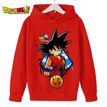 Boys Japan Anime Dragon Ball Z Goku Cartoon Anime Hoodies Kids Clothes Teenage Tops Children Goku Hip Hop Sweatshirts