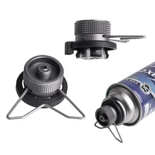 Butane Adapter with Stable Bracket Gas Cartridge Head Conversion Adapter Nozzle Bottle Type Input Screw Type Lindal Valve Output