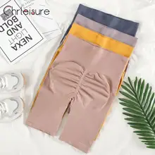 CHRLEISURE Seamless Yoga Shorts Spandex Shorts Women Fitness Elastic Breathable Push Up Sports Running Workout High Waist Shorts