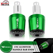 CNC Handle Bar Ends For KAWASAKI W800 SE 2012 2013 2014 2015 2016 Motorcycle Handlebar Grips End Cap Anti Vibration Slider Plugs