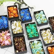 Candy Color Push Pins Decorative Tacks Nails Pin Set Wall Map Cork Board Pins ( 50 Pins/Pack )