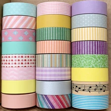 Candy color series -1 basic design washi tape for gift wrapping dot stripe grid washi paper tape for DIY decoration