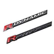 Car 3D Metal R DYNAMIC Logo Trunk Body Badge Emblem Stickers For Land Rover Range Rover Discovery Freelander Evoque Defender