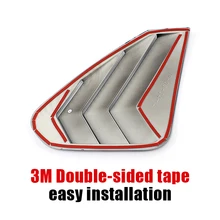 Car Accessories For Toyota RAV4 XA50 2019-2021 2022 2023 Hybrid 1Pair ABS Side Rear Window Louver Shutter Cover Trim Stickers