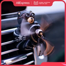 Car Air Freshener Smell In The Styling Vent Perfume Diffuser Bear Pilot Rotating Propeller Fragrance Air Fresheners Clip Parfum