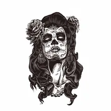 Car Car Sticker Body Decoration Waterproof Sunscreen Scratch Creative Female Sugar Skull PVC Decal 15cm