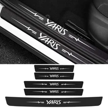 Car Door Sill Protector Stickers for Toyota Yaris 2022 2021 2020 2015 2016 2018 Rear Trunk Bumper Threshold Anti-Scratch Decals