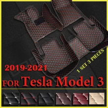 Car Floor Mats For Tesla Model 3 2019 2020 2021 Custom Auto Foot Pads Automobile Carpet Cover Interior Accessories