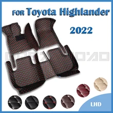 Car Floor Mats For Toyota Highlander Seven Seats 2022 Custom Auto Foot Pads Automobile Carpet Cover Interior Accessories