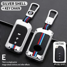Car Key Case Cover For Toyota Yaris HAIs 2020 Hiace 200 Accessories Car-Styling Holder 2 3 Buttons Key Shells Keychain