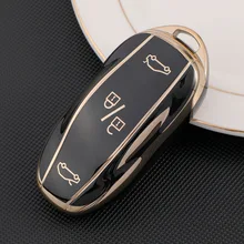 Car Key Case For Tesla Model 3 Model S Model X Model Y Smart Remote Key Cover With Keychain