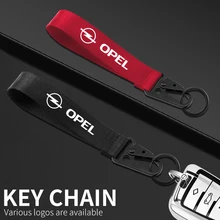 Car Lanyard Motorcycle Key Chain For Opel Astra Insignia Zafira Corsa Antara Meriva Badge Metal Webbing Car Keychain Keyring