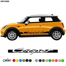 Car Side Stripe Skirt Sticker Auto Body Racing Decoration Vinyl Decals For Mini Cooper R55 R56 R57 R58 R59 R60 R61 F56 F57 F60