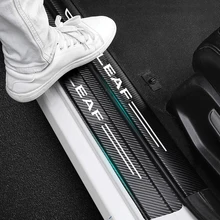 Car Sticker Carbon Fiber Decorative Strip Door Sill For Nissan LEAF Accessories
