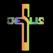 Car Stickers Creative Cross Religious Christian Jesus Vinyl Decal Car Motorcycle Bumper Body Rear Window Decorative Decal