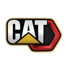 Car Stickers for CAT Caterpillar Hex Logo VAN Personality Laptop Windows Decal Silhouette Windows Auto  13cm*8cm