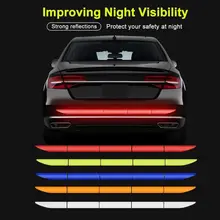 Car Trunk Reflective Stickers Car Cover Anti-Collision To Prevent Rear-End Night Protection Stickers Luminous Warning Stickers