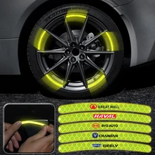 Car Wheel Hub Reflective Sticker Tire Rim Strips Luminous for Infiniti FX Q30 Q50 QX30 ESQ QX70 Q60 EX JX35 G35 G37 Accessories