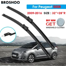 Car Wiper Blade For Peugeot 5008 32"+28"R 2009-2016 Auto Windscreen Windshield Wiper Blades Window Wash Push Button Arm