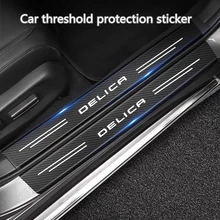 Carbon Fiber Car Sticker Auto Door Trunk Protective Strip Anti Scratch Waterproof Decal For Mitsubishi Delica D5 L400