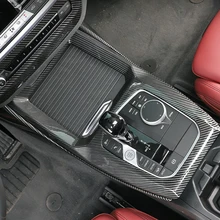 Carbon Fiber For BMW X3 G01 2022 2023 Car Gear Shift Knob Central Handbrake Covers Interior Auto Accessories Stickers Trim