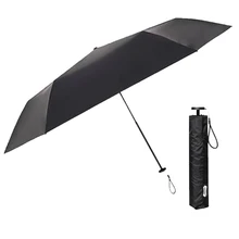 Carbon Fiber Lightweight Feather Umbrella Portable Small Black Glue Sunscreen Ultraviolet Upf50+ Sun Umbrella Rain or Rain