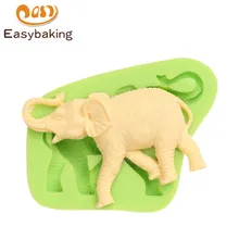 Cartoon 3D Animal Elephant Silicone Molds Cake Decorating Kitchen Baking Cookie Mould Chocolate Candy Resin Arts & Crafts