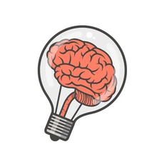 Cartoon Brain Light Bulb Car Sticker PVC Fashion Body Window Accessories Cover Scratches Auto Decal Motorcycle Laptop Decoration