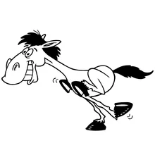 Cartoon Interesting Horse Car Stickers Waterproof Cover Scratch Decals Laptop Suitcase Auto Decoration PVC 15cm*10cm