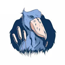 Cartoon Shoebill Car Sticker Accessories Car Window Car Styling Decal  PVC 13cm*12cm Cover Scratches Waterproof