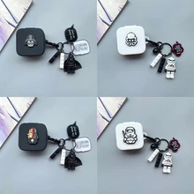 Cartoon Stars Wars Earphone Case Cover for Xiaomi Air2 SE Silicone Wireless Bluetooth Headphone Protective Case with Keychain