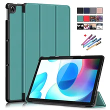 Case For Realme Pad Case Tri-Fold PU Leather Magnetic Stand Tablet Cover For Realme Pad 10.4" Case For Realme Pad Mini 8.7 inch