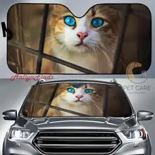 Cat Cute Blue Eyes Hd Car Sun Shade Gift Ideas 2022