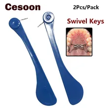 Cesoon 2Pcs/Pack Dental Orthodontic Implant Expansion Screw Rapid Palatal Expander Swivel Keys Dentistry Ortho Tools Instrument