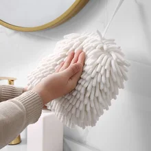 Chenille Soft Wipe Hand Towel Super Absorbent Quick-dry Skin Friendly Microfiber Towels for Kitchen Bathroom with Hanging Loops