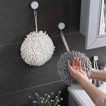 Chenille Wipe Hands Towels Ball Soft Touch Fast Drying Super Absorbent Quick Dry Microfiber Gadget with Hanging Loop Accessories