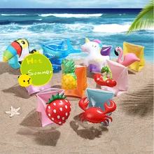 Child Cartoon Pool Swimming Arm Ringn Flatable Pool Float Safety Training Beach Unicorn Swimming Arm Circle Float Ring Kid Gift