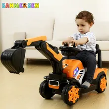 Child Large Excavator Ride on Car Toys Baby Simulation Children Car Walker Scooter Balance Birthday Gift for 2-6 Years Old Boys