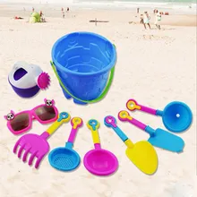 Children's Baby Beach Toy Sand Toys Set Beach Bucket Watering Can Shovel Rake Mold Bucket Digging Sand Shovel Sandbox Tool