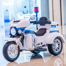 Children's Electric Motorcycle Car Can Sit For Two People Male And Female Baby Children Charging Three-wheeled Toy Car