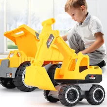 Children's Oversized Simulation Inertial Engineering Vehicle Excavator Bulldozer Model Boy Beach Digging Sand Playing Water Toy
