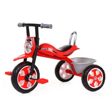 Children's Pedal Tricycle Rear Storage Basket with Music Light Explosion-proof Tires Rollover Prevention Children's Bicycle