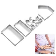 Christmas Cookiecutter Mold Stainless Steel Biscuit House Bakingfondant Chocolate Mini Cakemould Set Gingerbread Molds