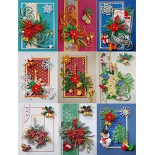 Christmas Decoration Diamond Painting DIY Paper Quilling Painting Special-shaped Drill Festival Christmas Hanging Painting