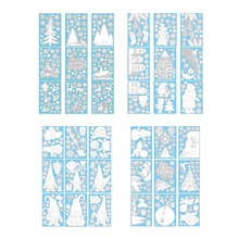 Christmas Glass Window Stickers 9 Sheets White Snowflake Elk Mural for Christmas Birthday Wedding Party Backdrop Decor